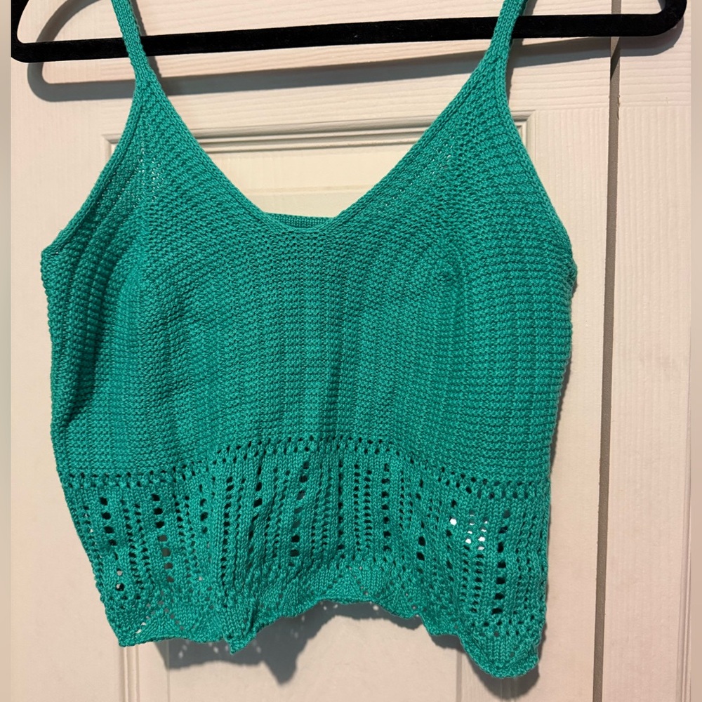 Teal Women’s Knit Crop Tank